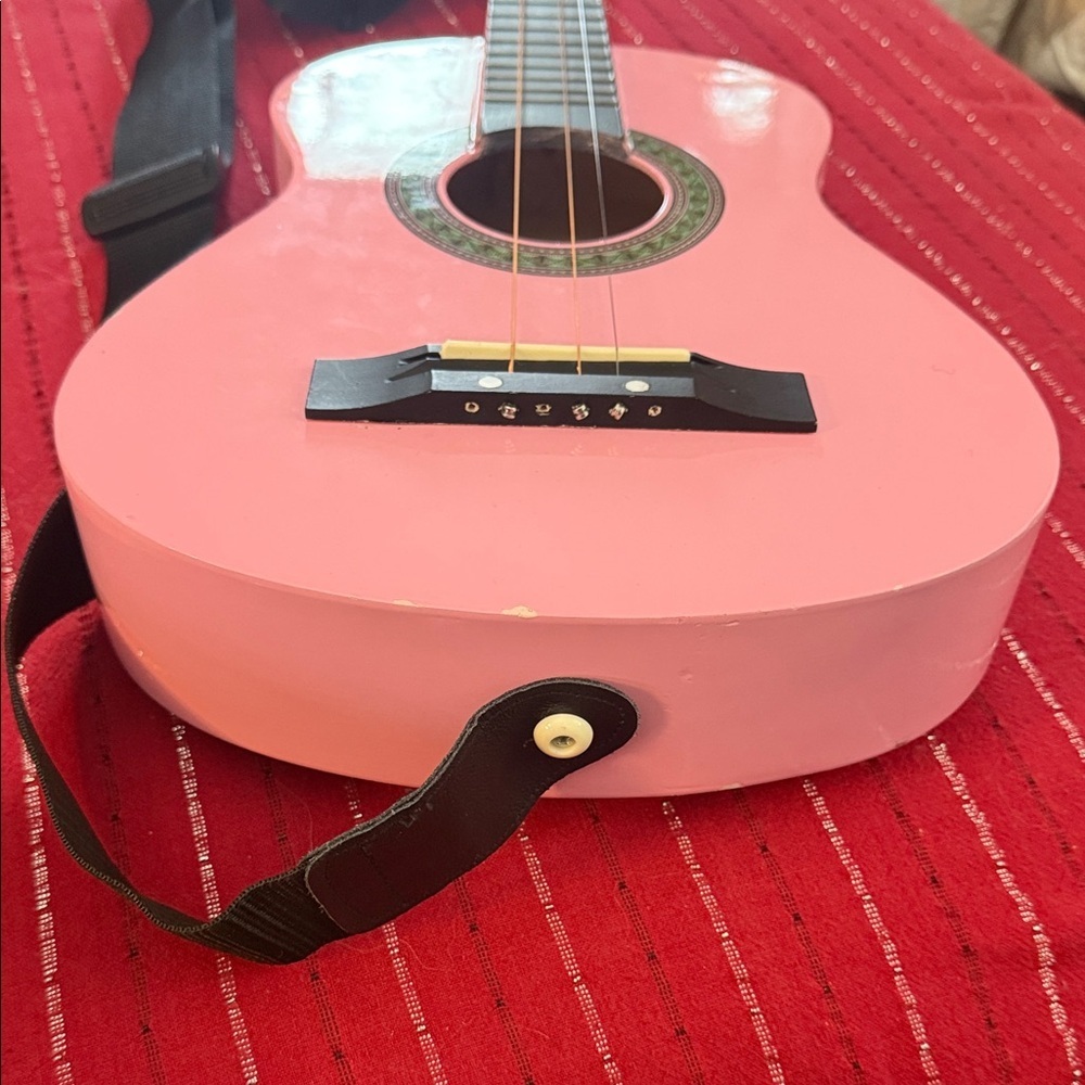 Robson Acoustic Guitar with strap 30” Junior Size Model ROB30 pink - Picture 5 of 14